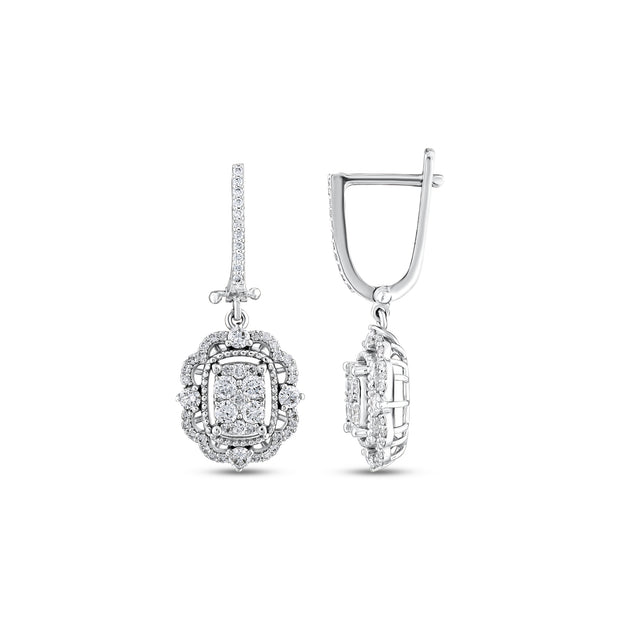 1,20 Karat Pırlantalı Özel Tasarım Küpe