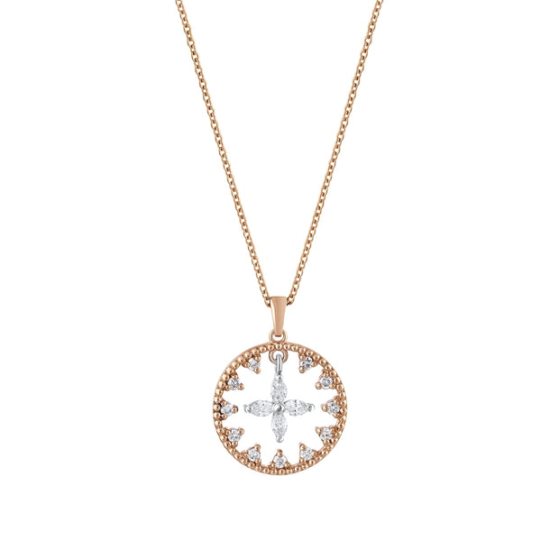 0,38 Karat Pırlantalı Özel Tasarım Kolye