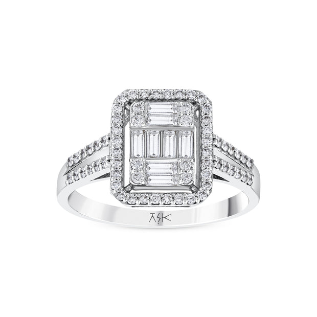 0,51 Karat Pırlantalı Baget Yüzük