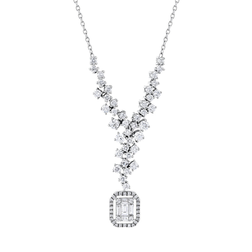 1,33 Karat Pırlantalı Baget Kolye
