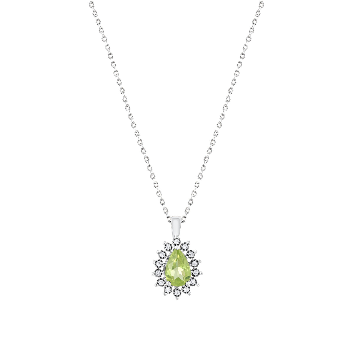 0,53 Karat Pırlanta Peridot Kolye