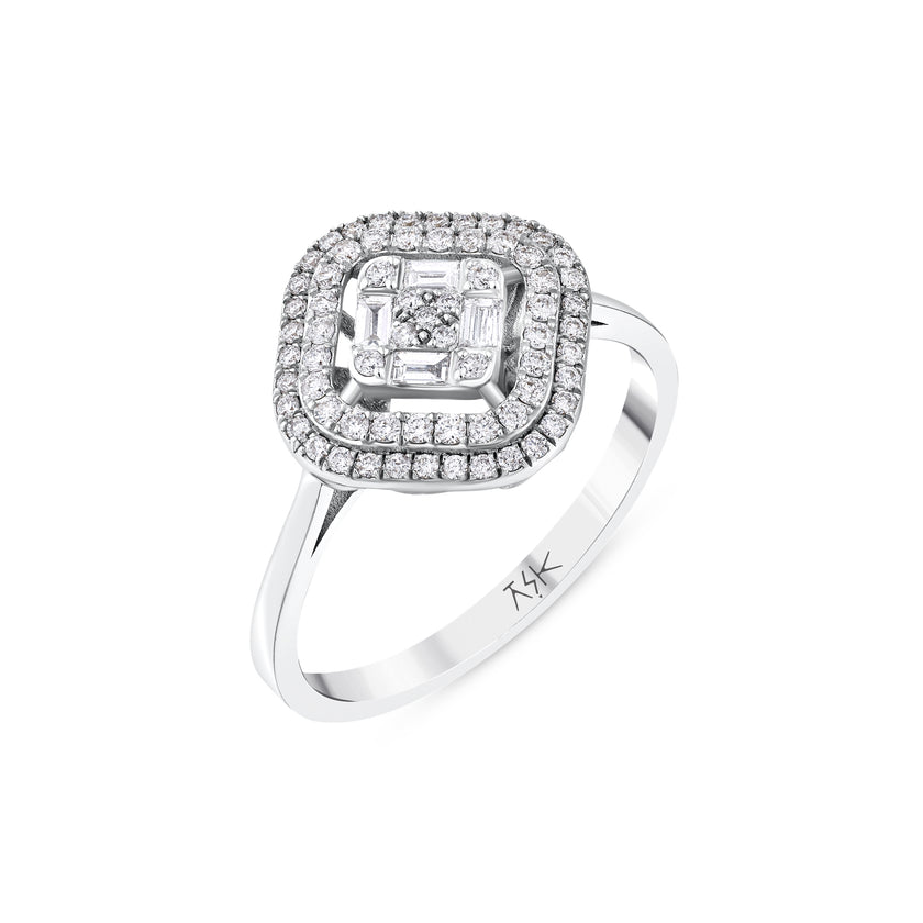 0,38 Karat Pırlantalı Baget Yüzük