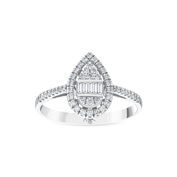 0,27 Karat Pırlantalı Baget Yüzük