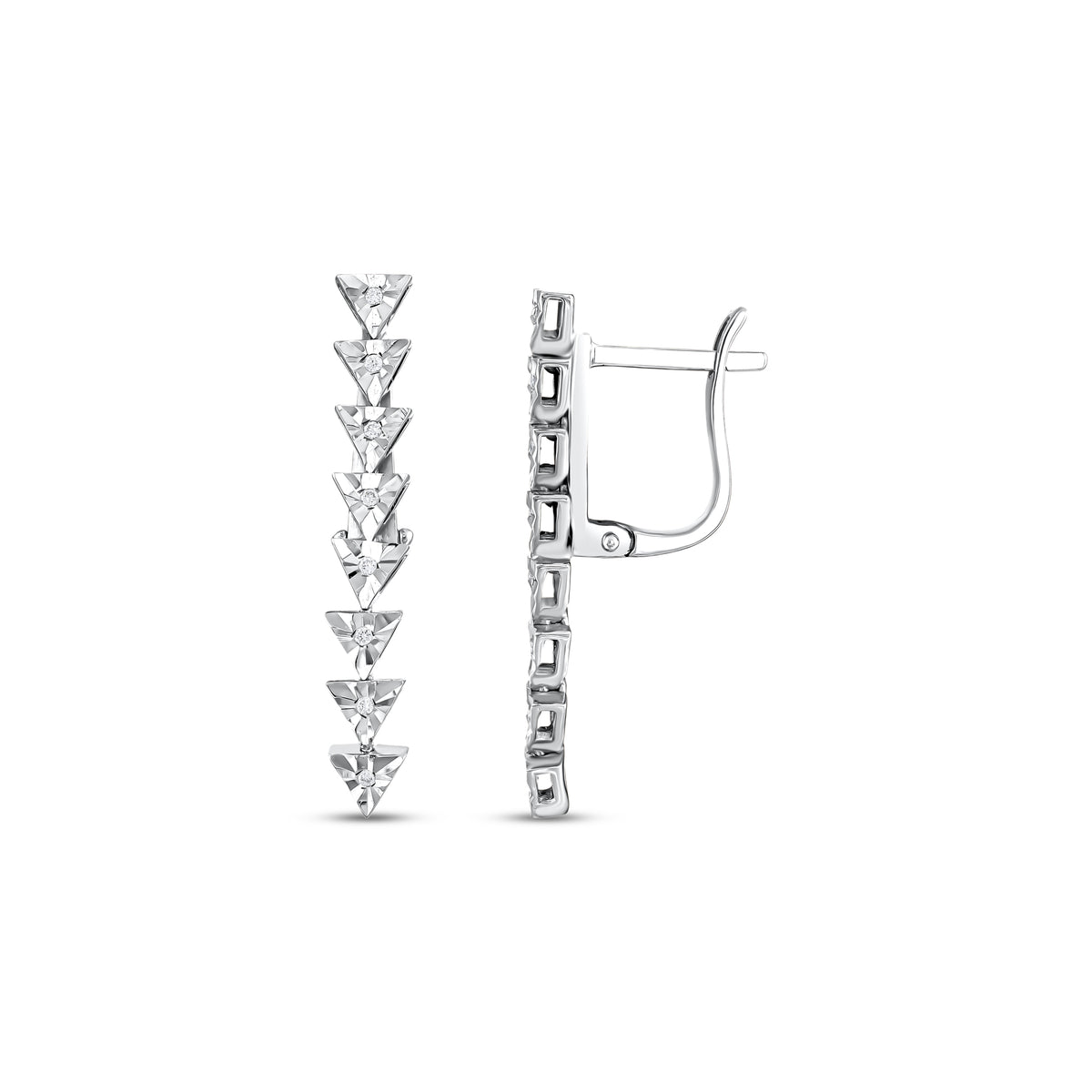 0,08 Karat Pırlantalı Küpe
