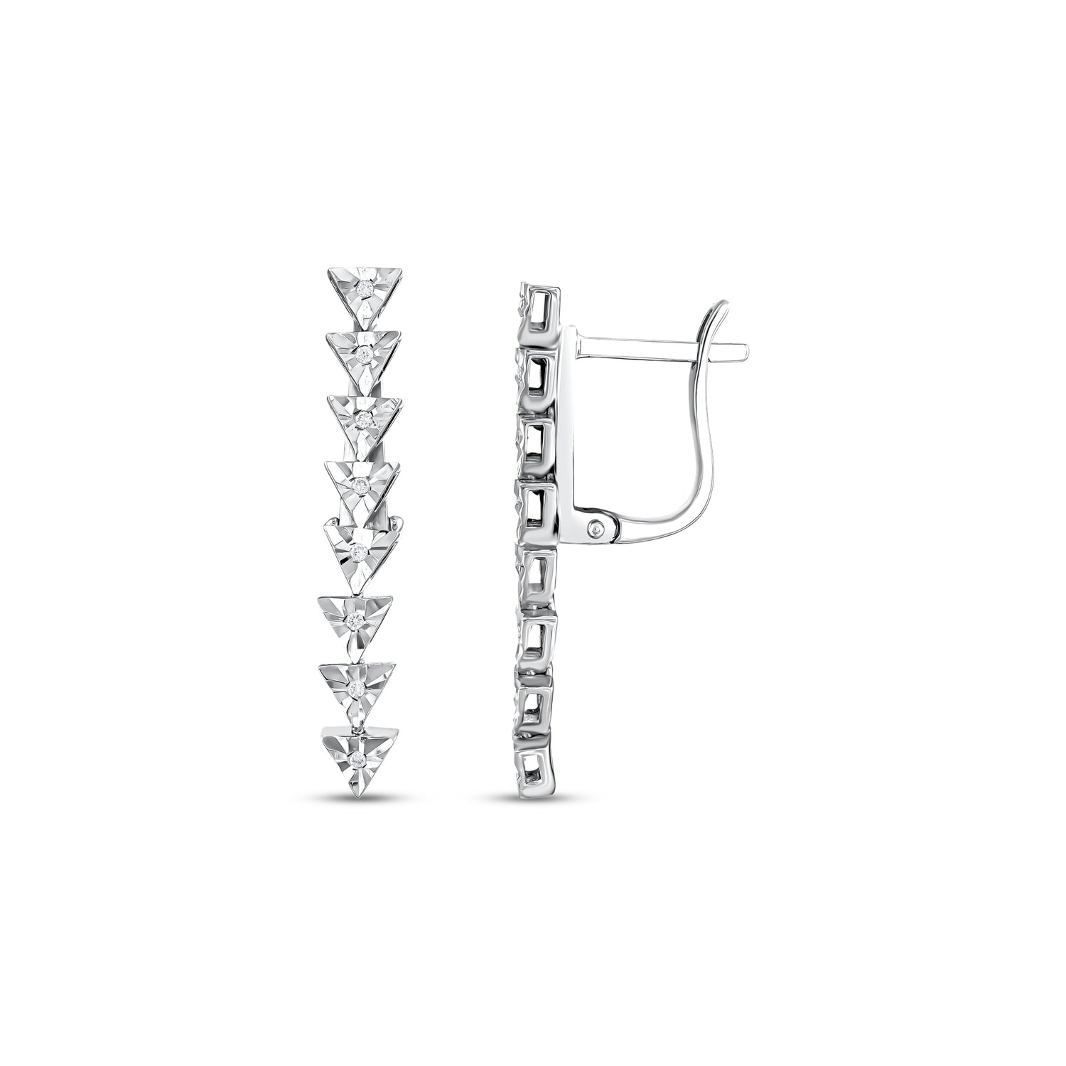 0,08 Karat Pırlantalı Küpe