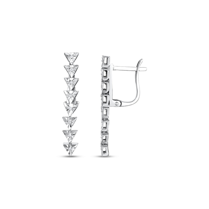 0,08 Karat Pırlantalı Küpe