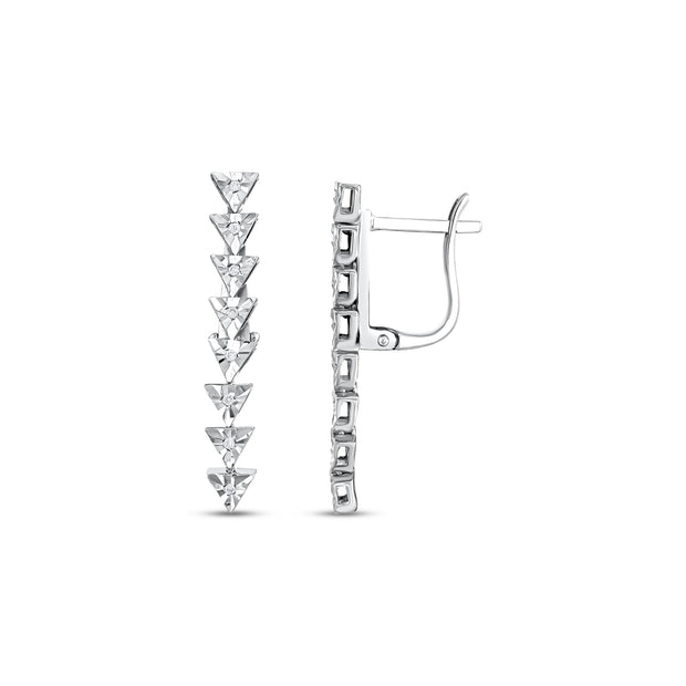 0,08 Karat Pırlantalı Küpe