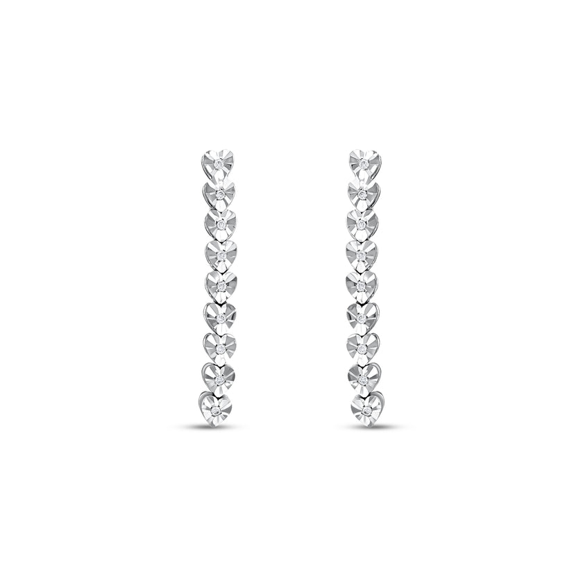 0,08 Karat Pırlantalı Küpe