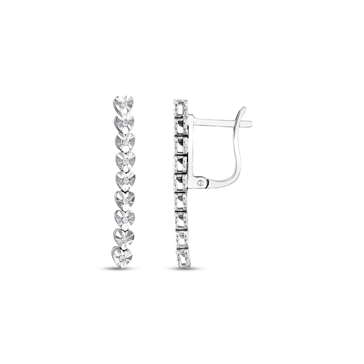 0,08 Karat Pırlantalı Küpe