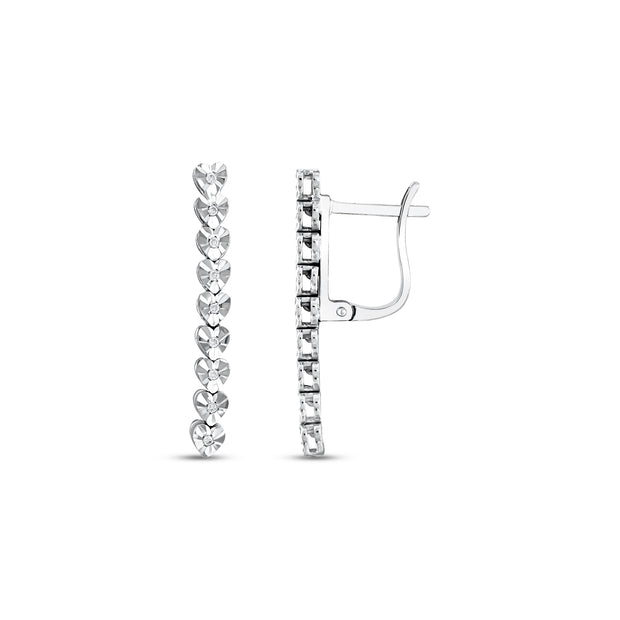 0,08 Karat Pırlantalı Küpe