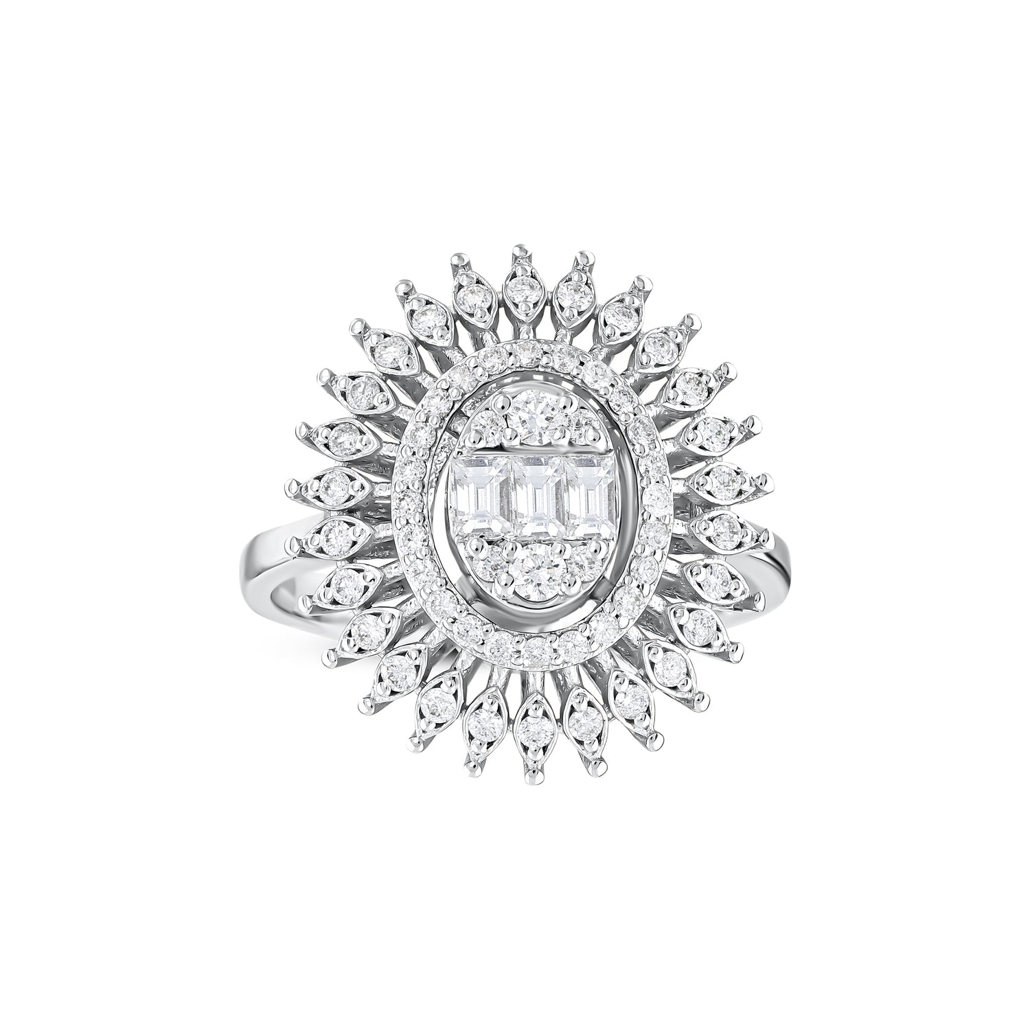 0,61 Karat Pırlantalı Baget Yüzük