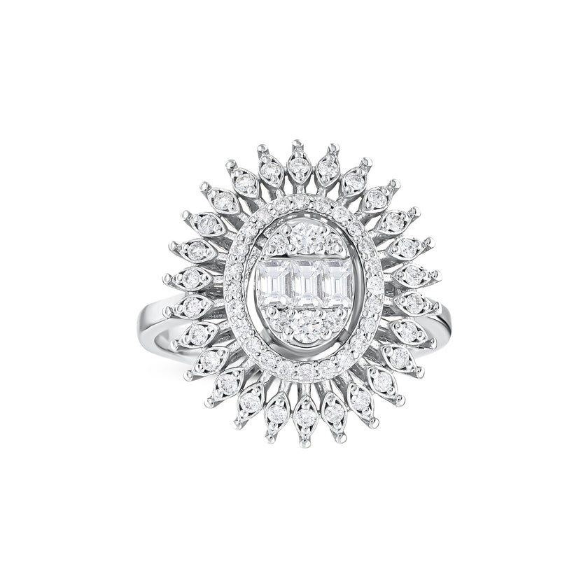 0,61 Karat Pırlantalı Baget Yüzük