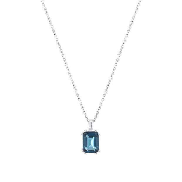 2,63 Karat Pırlanta London Topaz Kolye