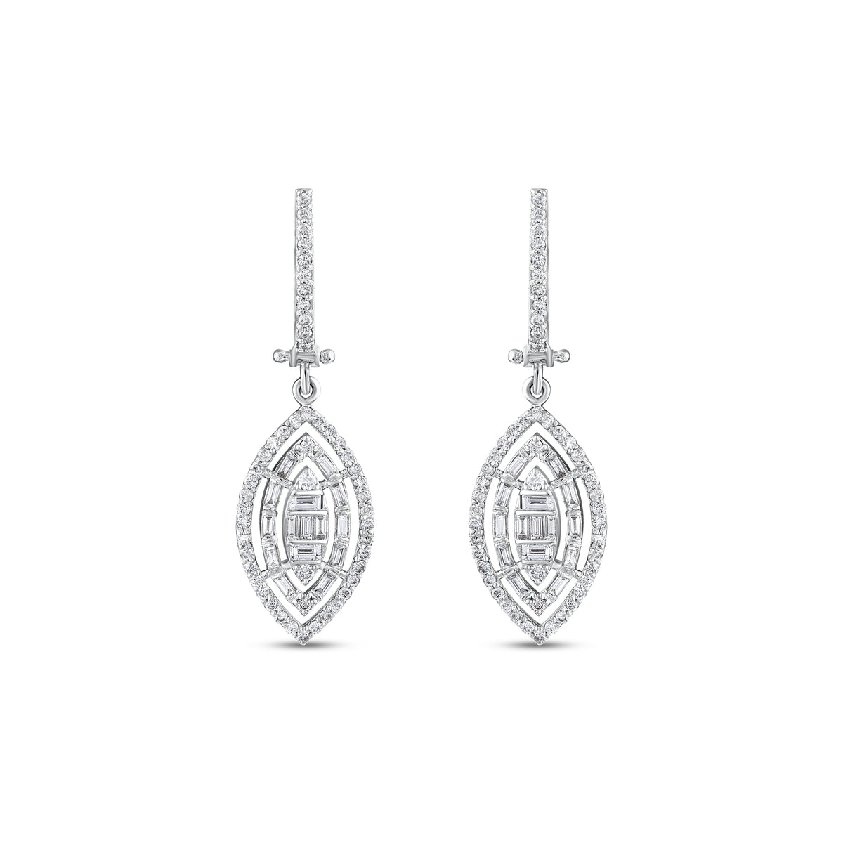 0,86 Karat Pırlantalı Özel Tasarım Küpe