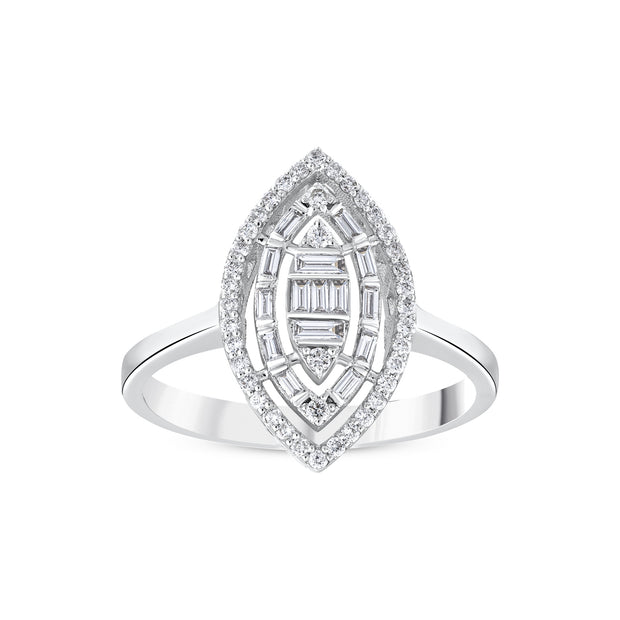 0,37 Karat Pırlantalı Baget Yüzük