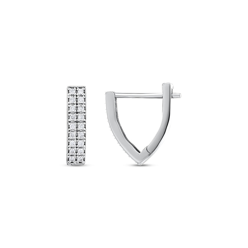 0,25 Karat Pırlantalı Özel Tasarım Küpe