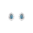 1,29 Karat Pırlanta London Topaz Küpe