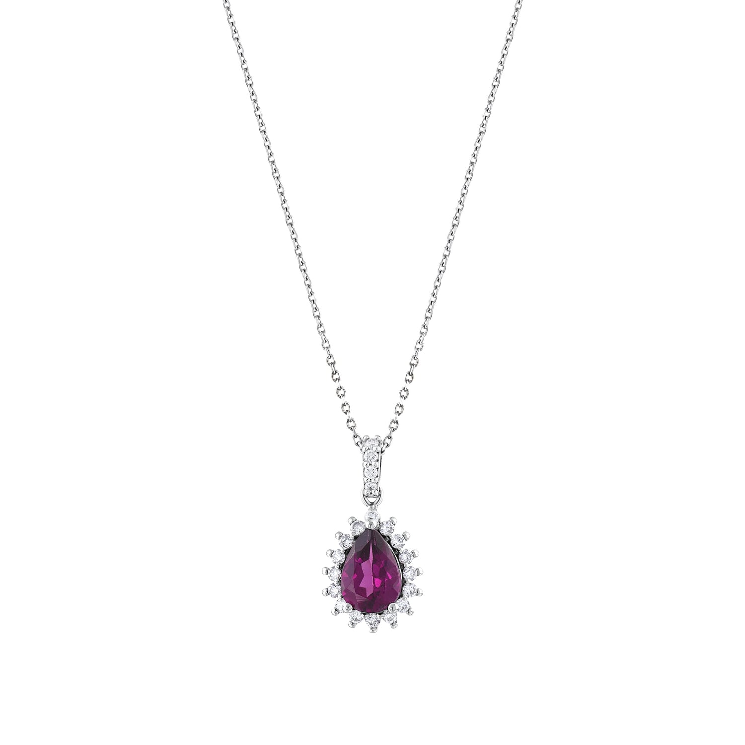 1,03 Karat Pırlanta Rodolit Kolye