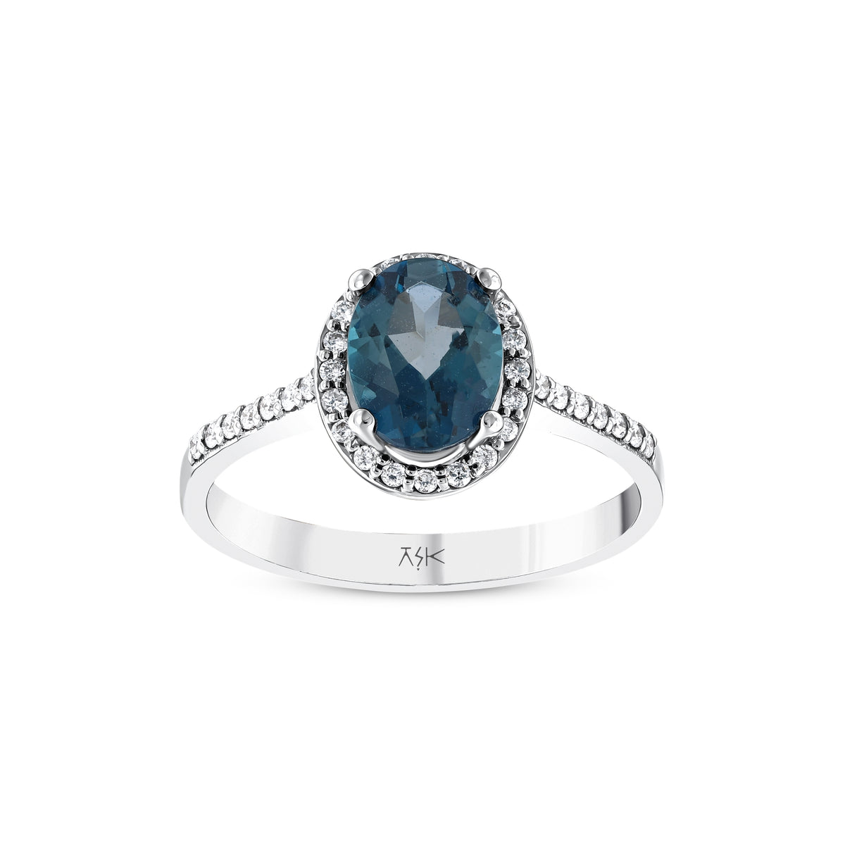 1,54 Karat Pırlanta London Topaz Yüzük