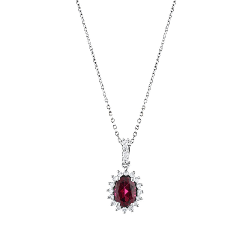 1.48 Karat Pırlanta Garnet Kolye