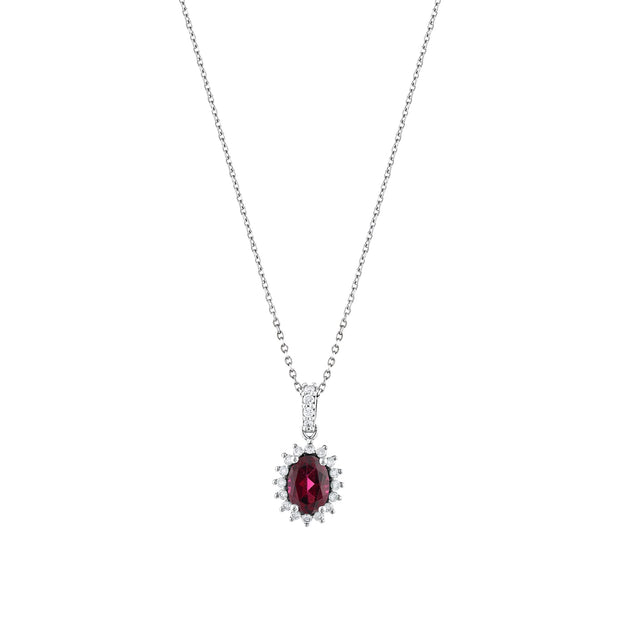 1.48 Karat Pırlanta Garnet Kolye