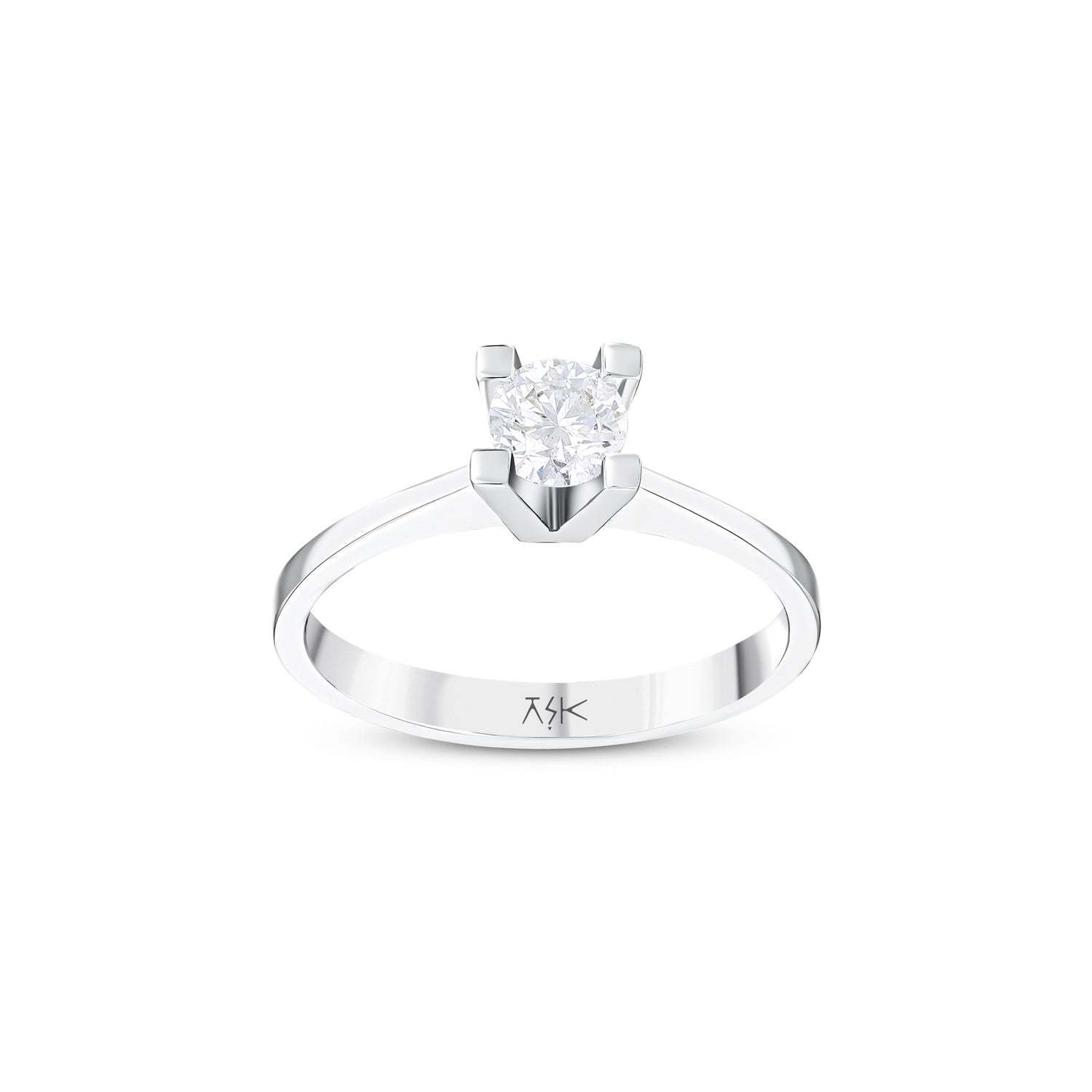 0,50 Karat Pırlantalı Tektaş Yüzük