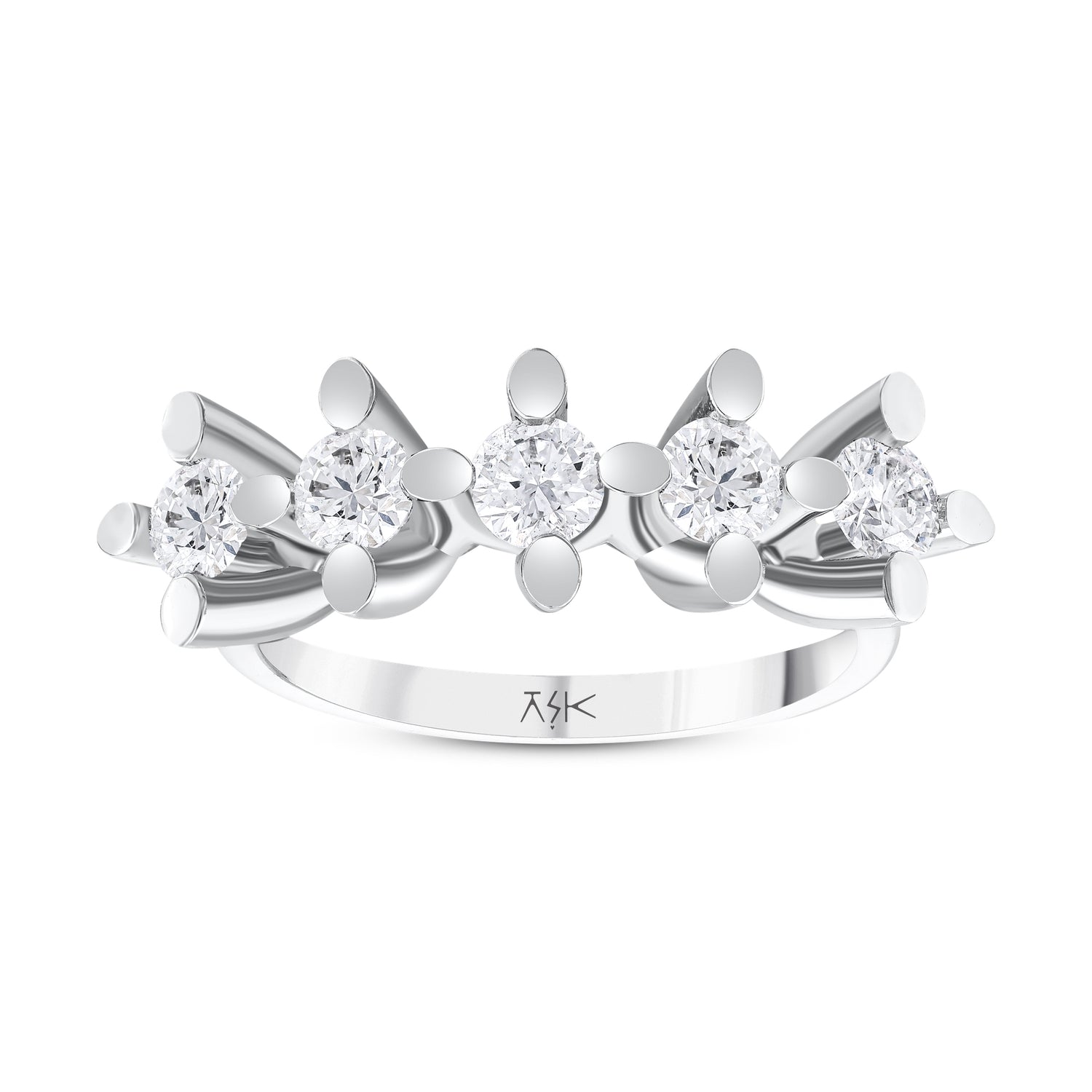 0,95 Karat Pırlantalı Beştaş Yüzük