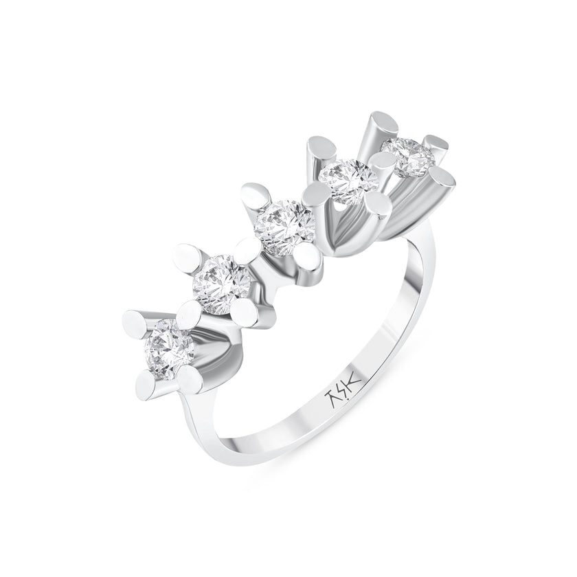 0,95 Karat Pırlantalı Beştaş Yüzük