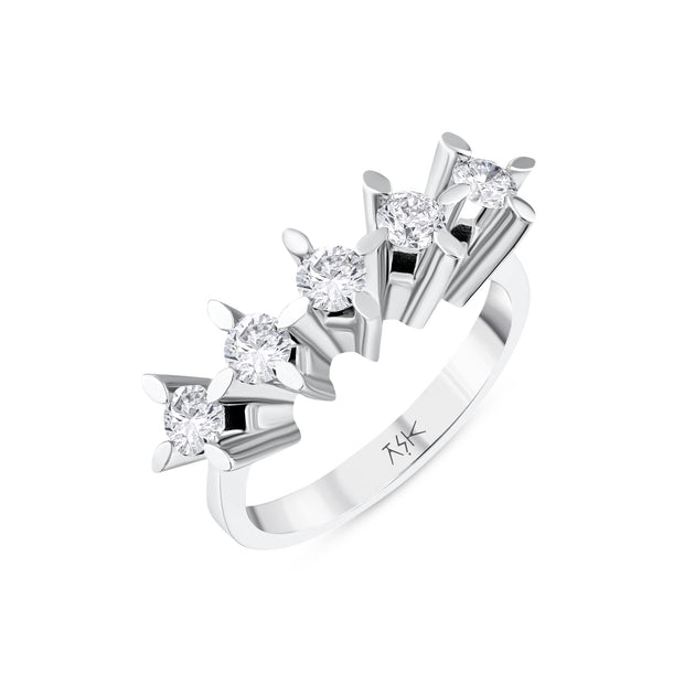 0,75 Karat Pırlantalı Beştaş Yüzük