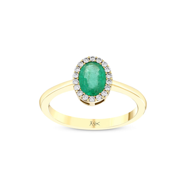 0,83 Karat Pırlanta Zümrüt Yüzük