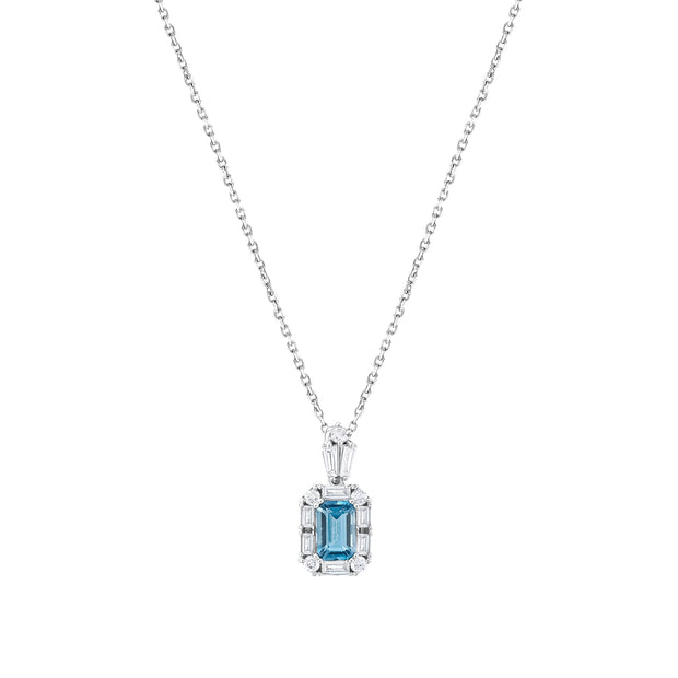 0,89 Karat Pırlanta London Topaz Kolye