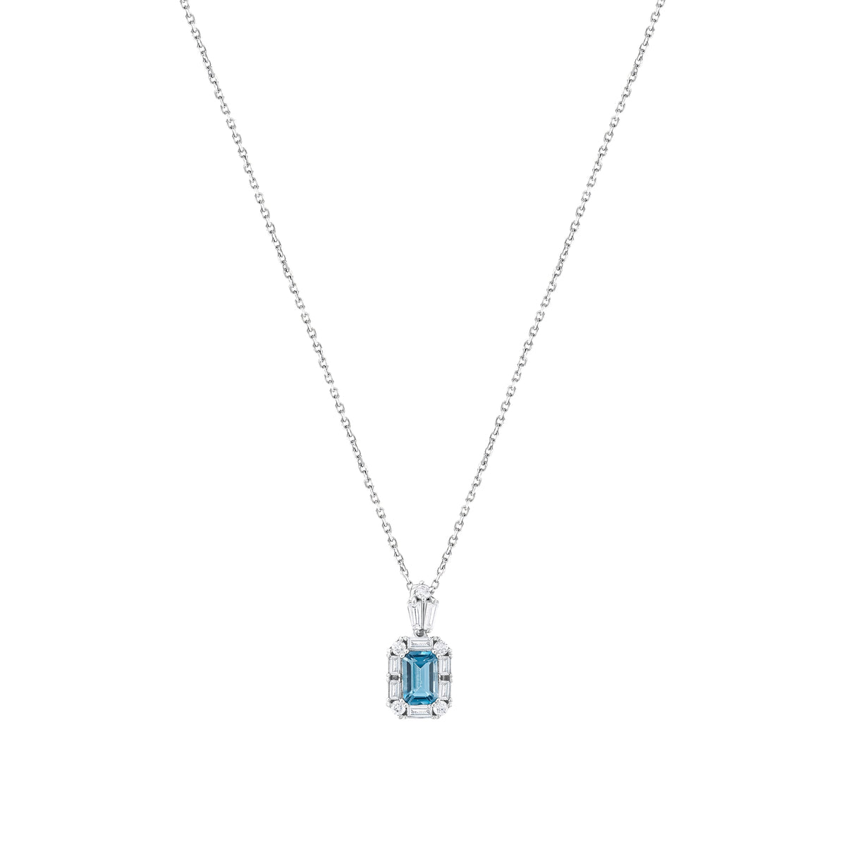 0,89 Karat Pırlanta London Topaz Kolye