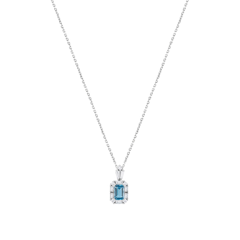 0,89 Karat Pırlanta London Topaz Kolye