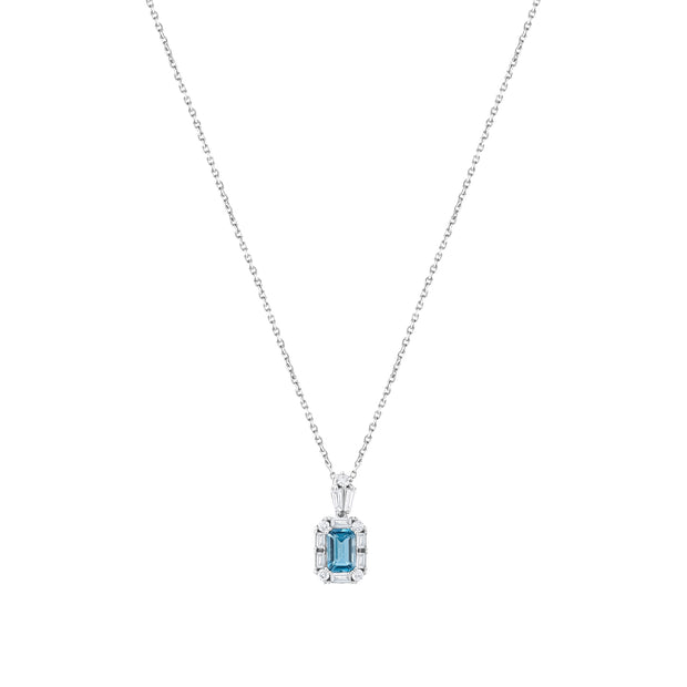 0,89 Karat Pırlanta London Topaz Kolye