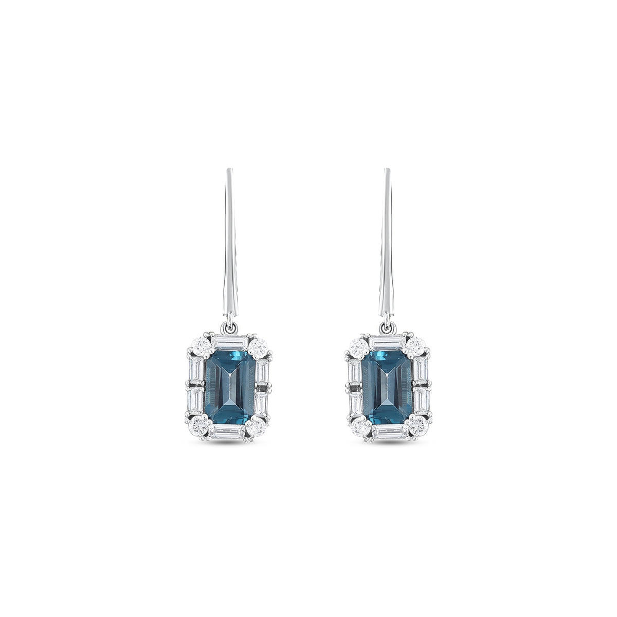 1,97 Karat Pırlanta London Topaz  Küpe
