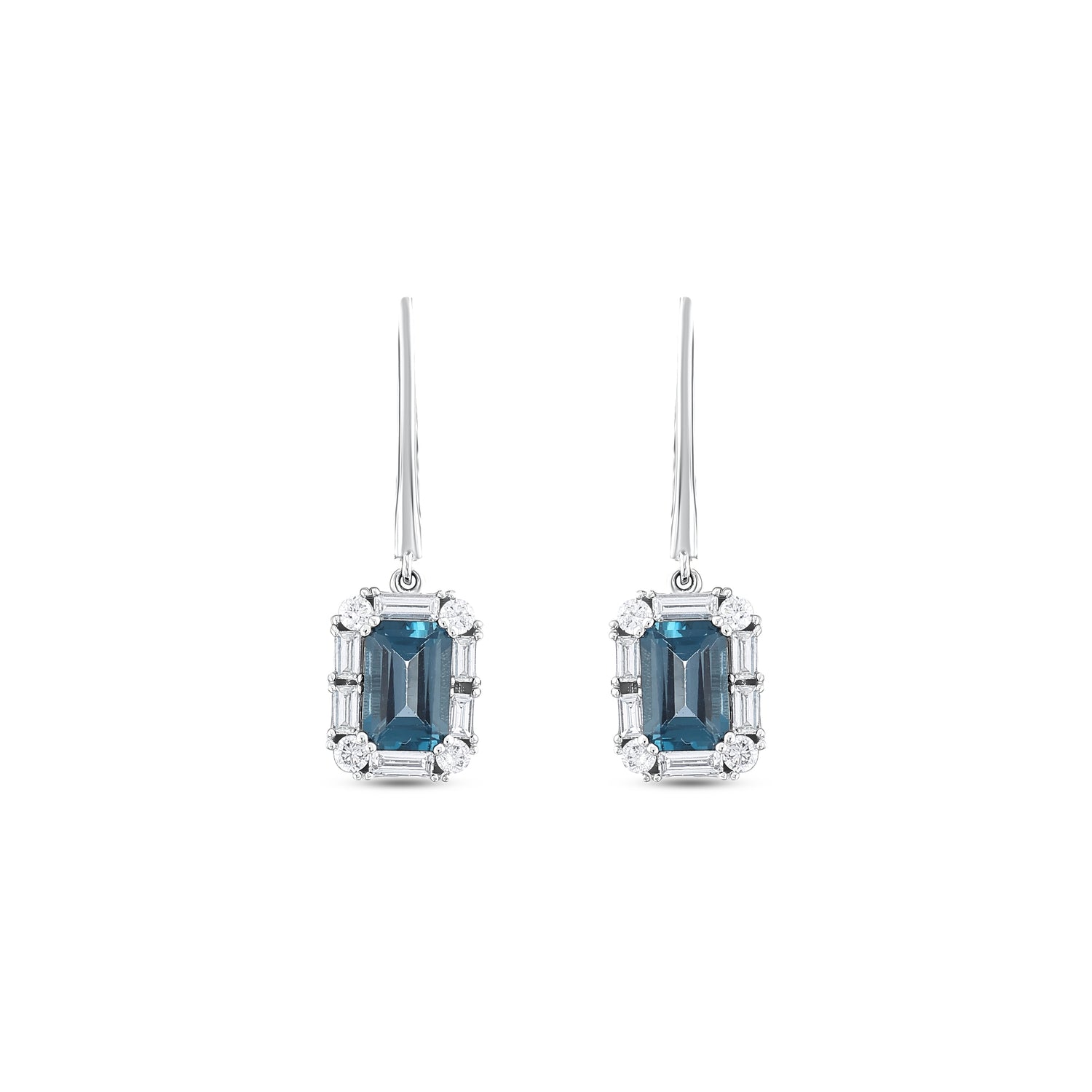 1,97 Karat Pırlanta London Topaz  Küpe