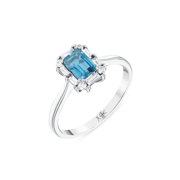 0,97 Karat Pırlanta London Topaz Yüzük