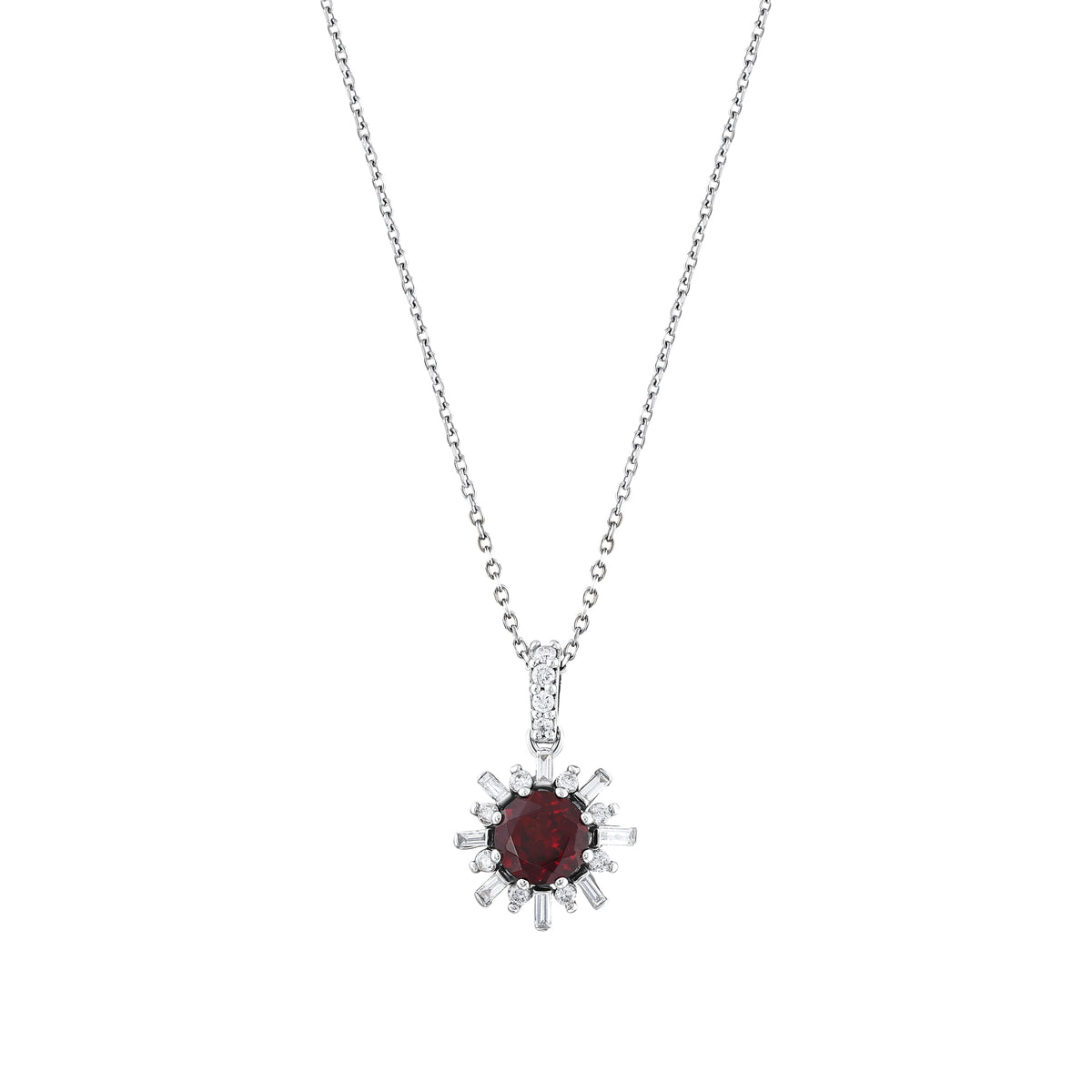 0,82 Karat Pırlanta Garnet Kolye