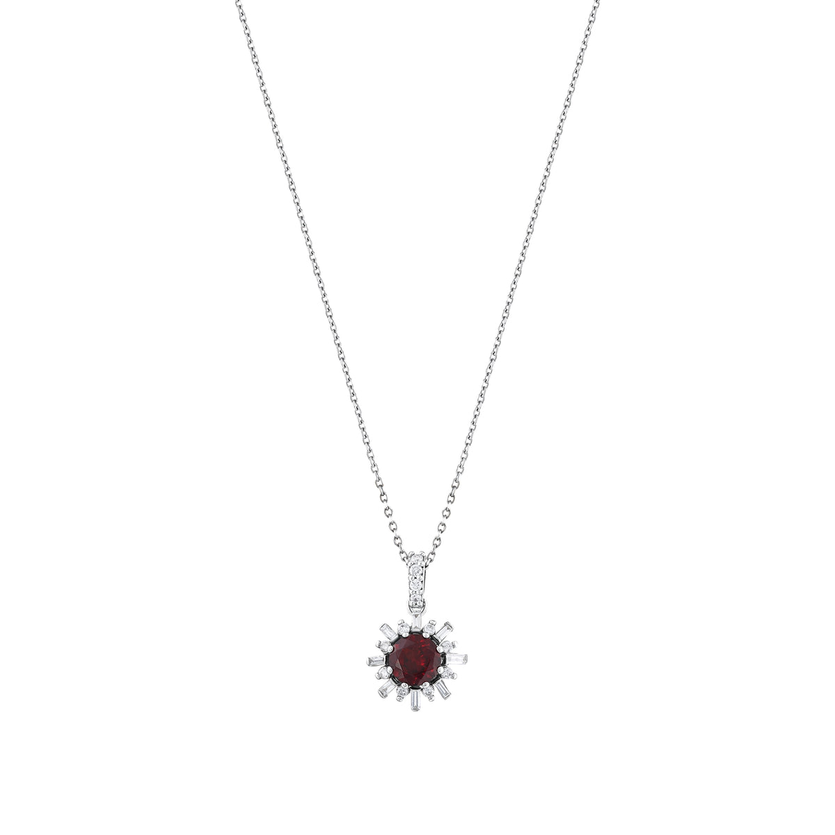 0,82 Karat Pırlanta Garnet Kolye