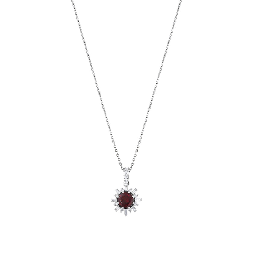 0,82 Karat Pırlanta Garnet Kolye