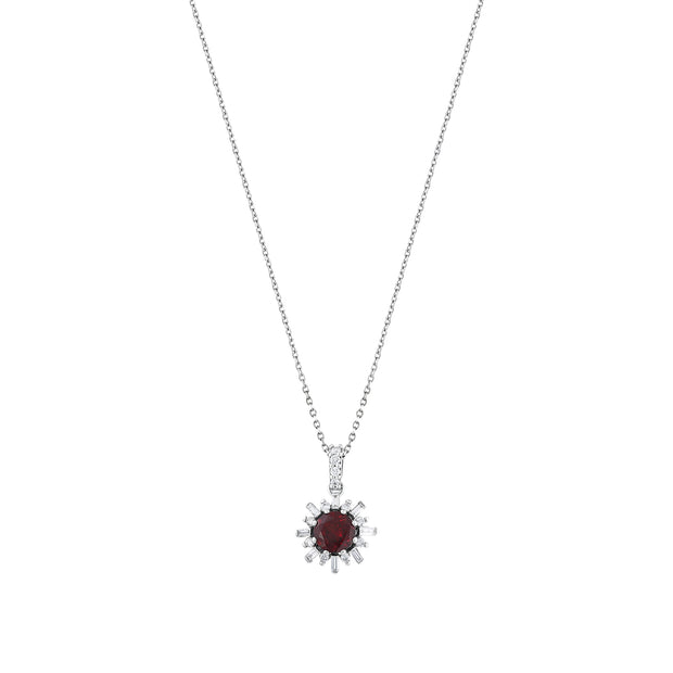 0,82 Karat Pırlanta Garnet Kolye