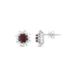 1,58 Karat Pırlanta Garnet Küpe