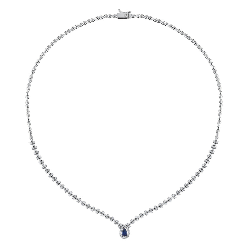 1,99 Karat Pırlanta Safir Gerdanlık