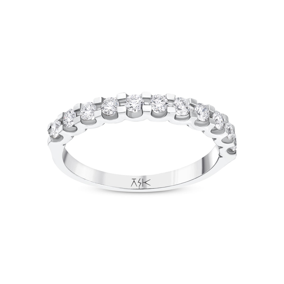 0.42 Karat Pırlantalı Yarımtur Yüzük