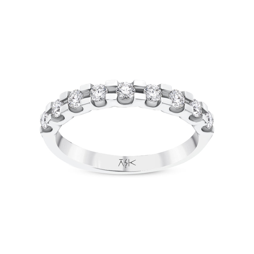 0,54 Karat Pırlantalı Yarımtur Yüzük