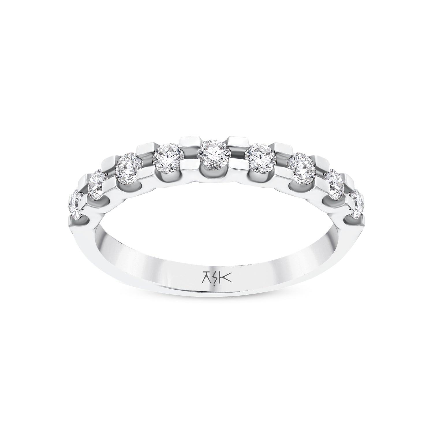 0,54 Karat Pırlantalı Yarımtur Yüzük