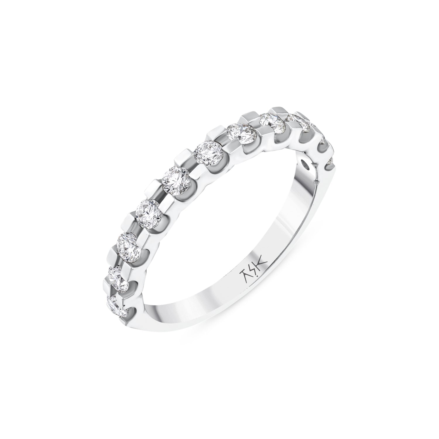 0,54 Karat Pırlantalı Yarımtur Yüzük