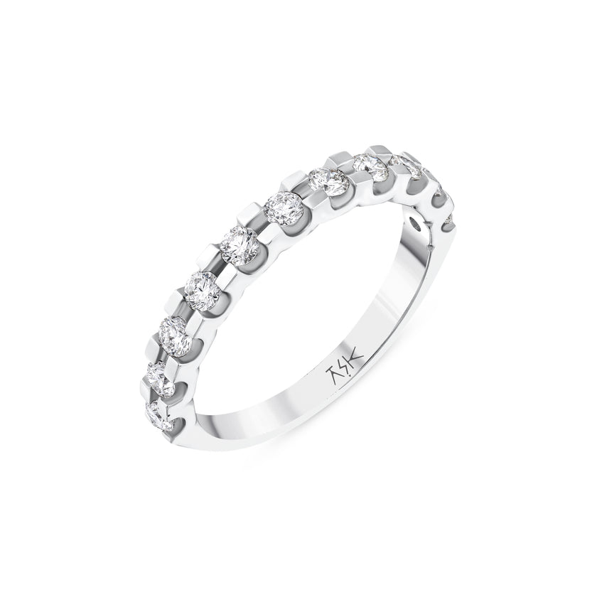 0,54 Karat Pırlantalı Yarımtur Yüzük