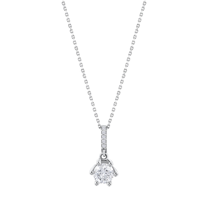 0.52 Karat Pırlantalı Tektaş Kolye