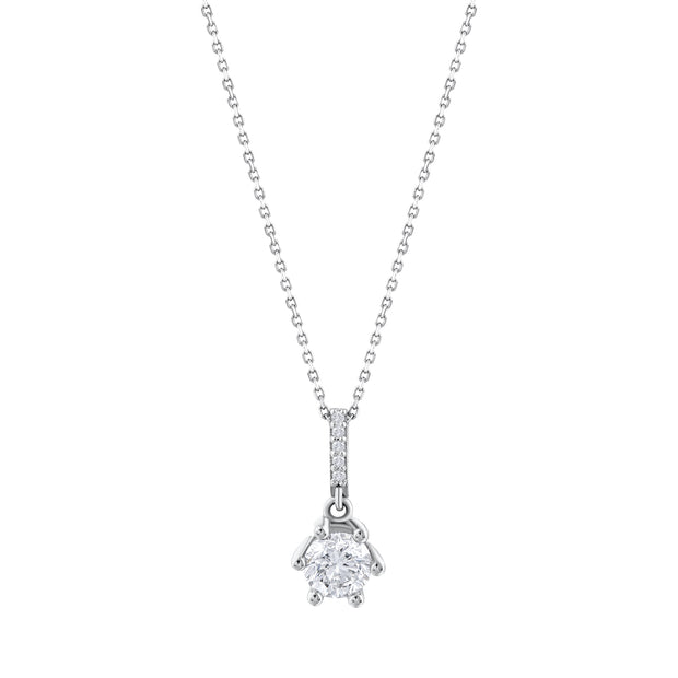 0.52 Karat Pırlantalı Tektaş Kolye